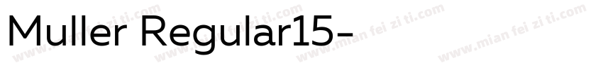 Muller Regular15字体转换